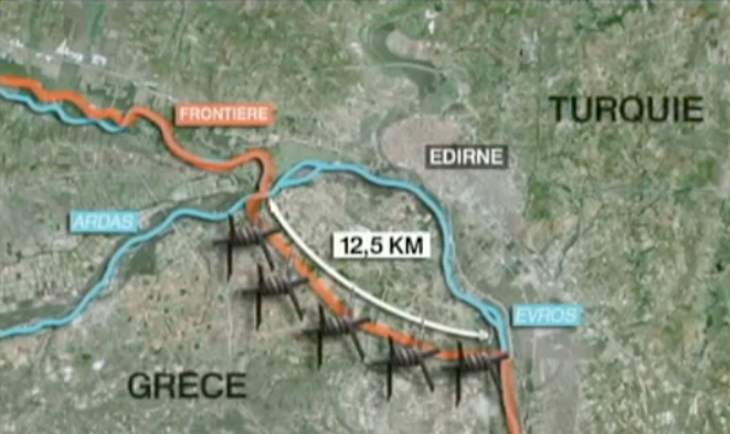plan frontière Grèce-Turquie plan frontière Grèce-Turquie